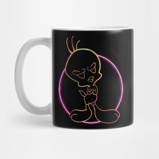 Trippy neon Light bird Mug